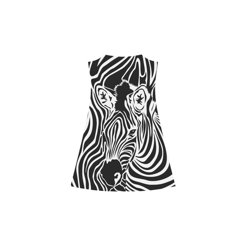 zebra opart, black and white Alcestis Slip Dress (Model D05)