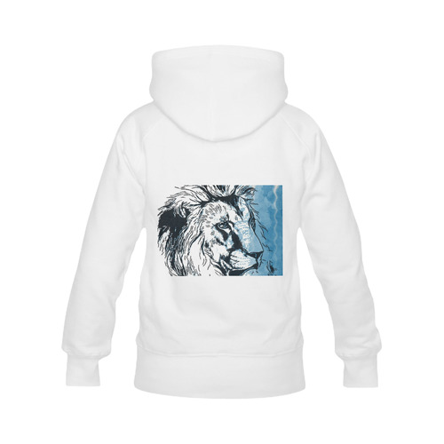 Animal ArtStudio 22916 Lion Women's Classic Hoodies (Model H07)