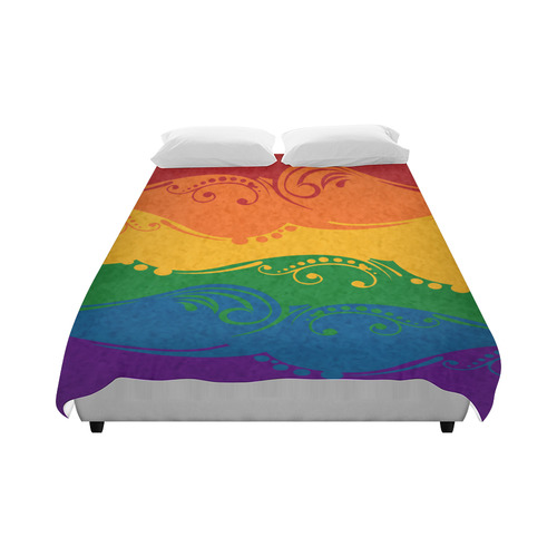 Ornamental Rainbow Flag Duvet Cover 86"x70" ( All-over-print)