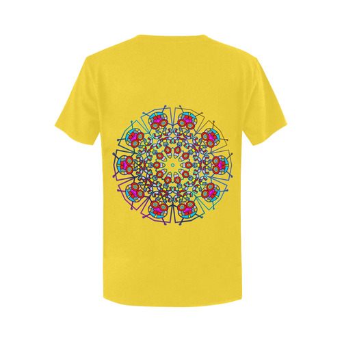 CRAZY HAPPY FREAK Mandala multicolored Women's T-Shirt in USA Size (Two Sides Printing)