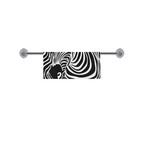 zebra opart, black and white Square Towel 13“x13”