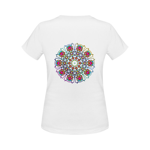 CRAZY HAPPY FREAK Mandala multicolored Women's Classic T-Shirt (Model T17）