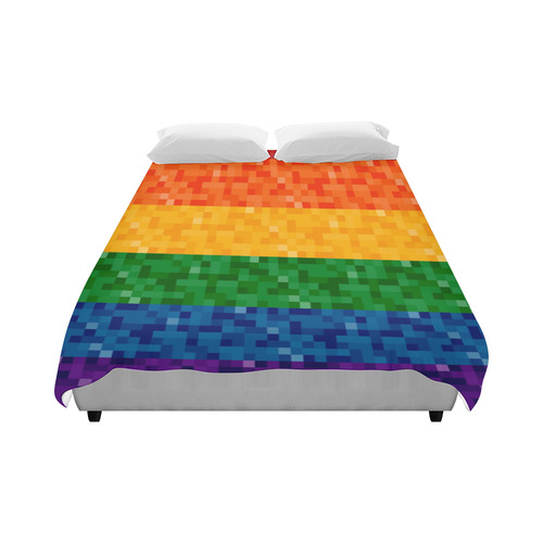 Rainbow Pixel Flag Duvet Cover 86"x70" ( All-over-print)