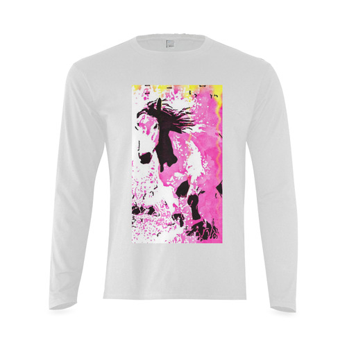 Animal ArtStudio 22916 Horse Sunny Men's T-shirt (long-sleeve) (Model T08)