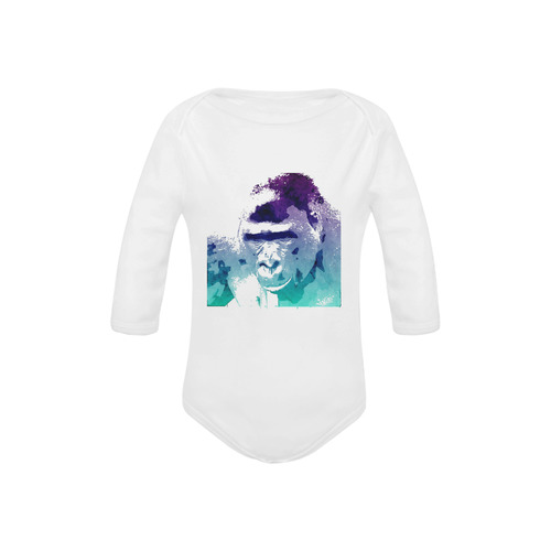 Animal ArtStudio 22916 Gorilla Baby Powder Organic Long Sleeve One Piece (Model T27)