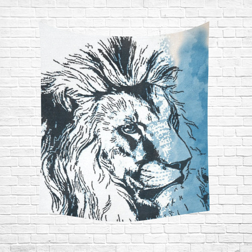 Animal ArtStudio 22916 Lion Cotton Linen Wall Tapestry 51"x 60"