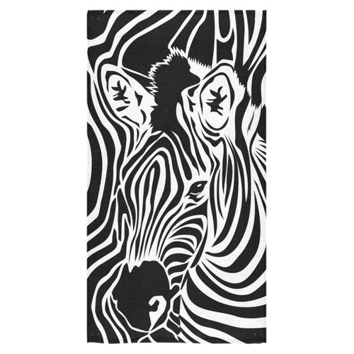 zebra opart, black and white Bath Towel 30"x56"