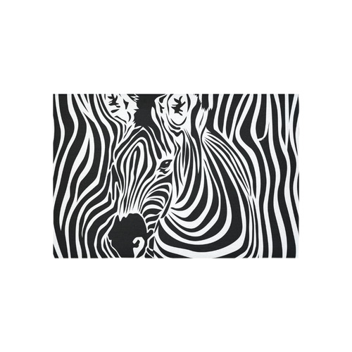 zebra opart, black and white Cotton Linen Wall Tapestry 60"x 40"