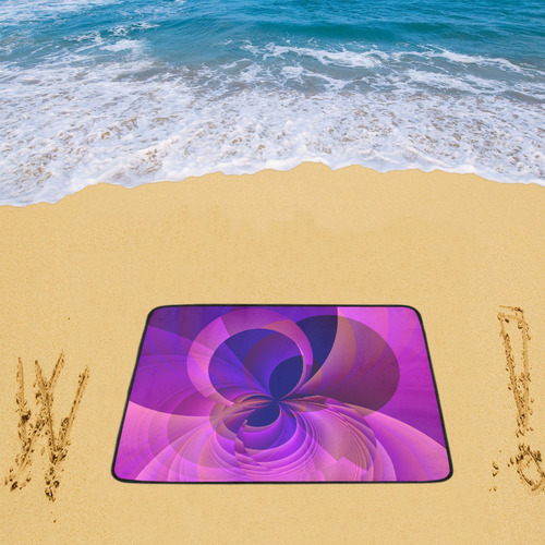 Abstract Infinity in Purple and Blue Beach Mat 78"x 60"