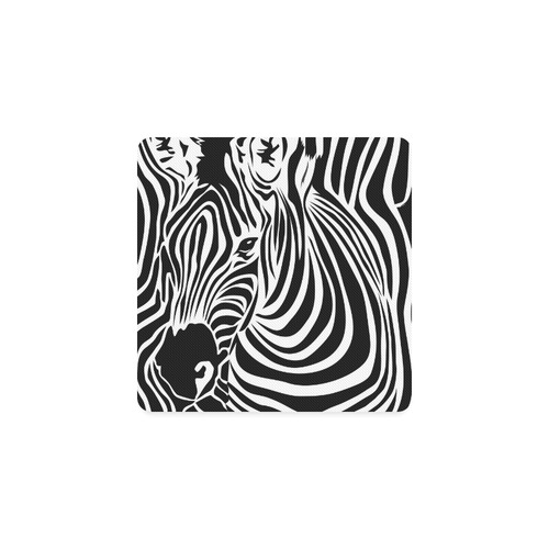 zebra opart, black and white Square Coaster