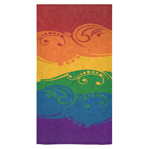 Ornamental Rainbow Flag Bath Towel 30"x56"