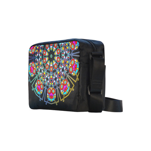 CRAZY HAPPY FREAK Mandala multicolored Classic Cross-body Nylon Bags (Model 1632)