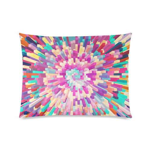 Colorful Exploding Blocks Custom Picture Pillow Case 20"x26" (one side)