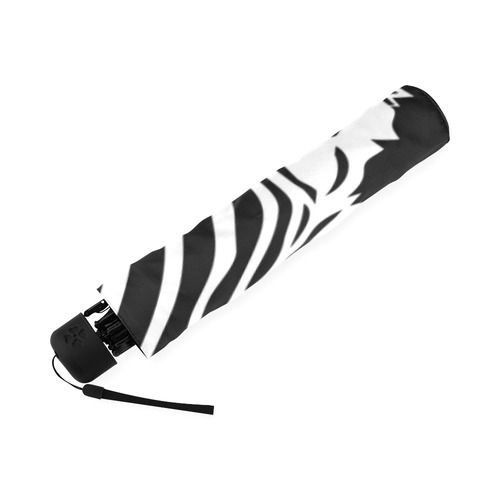 zebra opart, black and white Foldable Umbrella (Model U01)