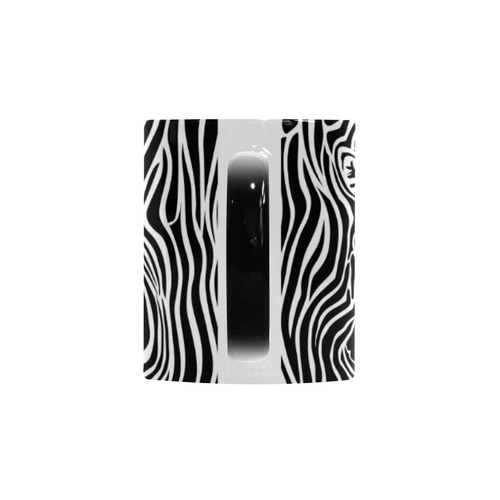 zebra opart, black and white Custom Morphing Mug