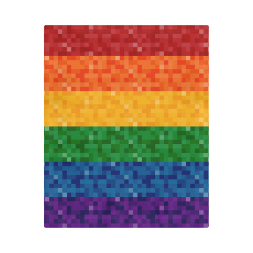 Rainbow Pixel Flag Duvet Cover 86"x70" ( All-over-print)