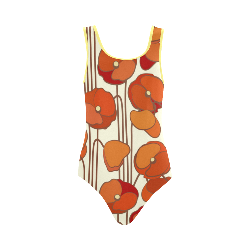 clovery canyon poppy one piece swim suit