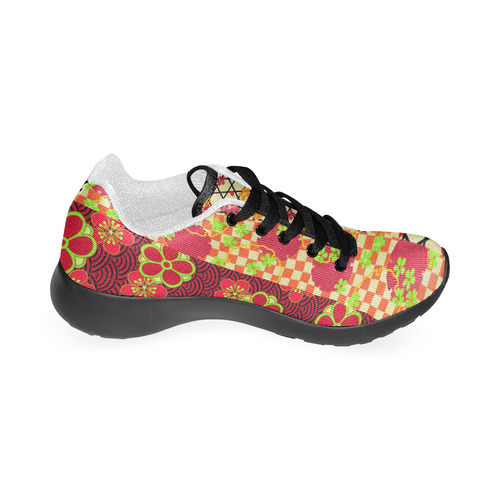 Red Gold Vintage Japanese Kimono Pattern