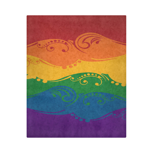 Ornamental Rainbow Flag Duvet Cover 86"x70" ( All-over-print)