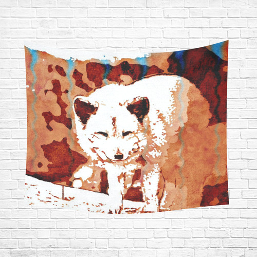 Animal ArtStudio 22916 Wolf Cotton Linen Wall Tapestry 60"x 51"