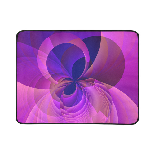 Abstract Infinity in Purple and Blue Beach Mat 78"x 60"