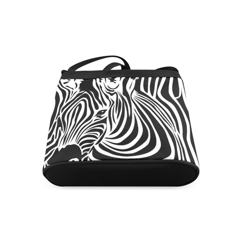 zebra opart, black and white Crossbody Bags (Model 1613)
