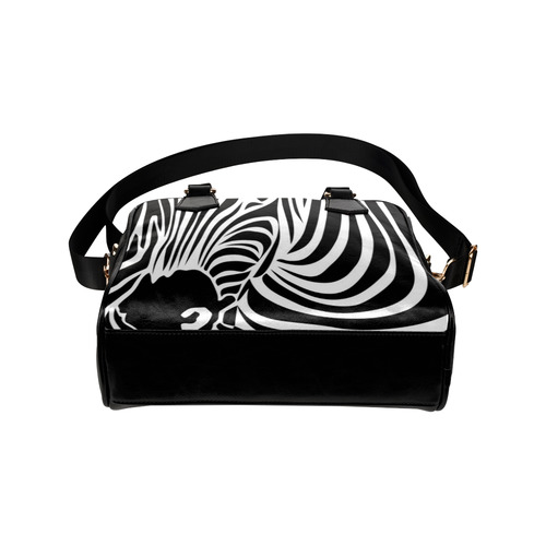 zebra opart, black and white Shoulder Handbag (Model 1634)