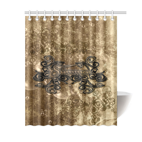 Summer design with bubbles Shower Curtain 60"x72"