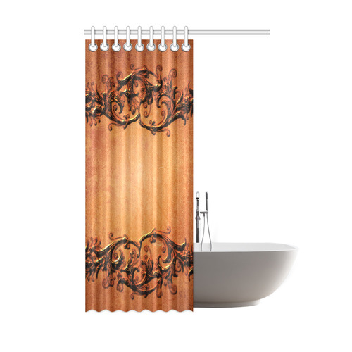 Decorative vintage design and floral elements Shower Curtain 48"x72"