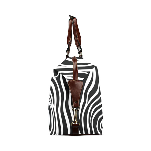 zebra opart, black and white Classic Travel Bag (Model 1643)