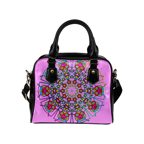 CRAZY HAPPY FREAK Mandala multicolored Shoulder Handbag (Model 1634)