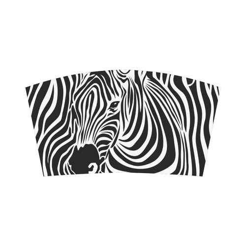 zebra opart, black and white Bandeau Top