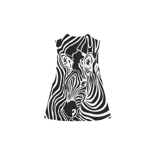 zebra opart, black and white Alcestis Slip Dress (Model D05)