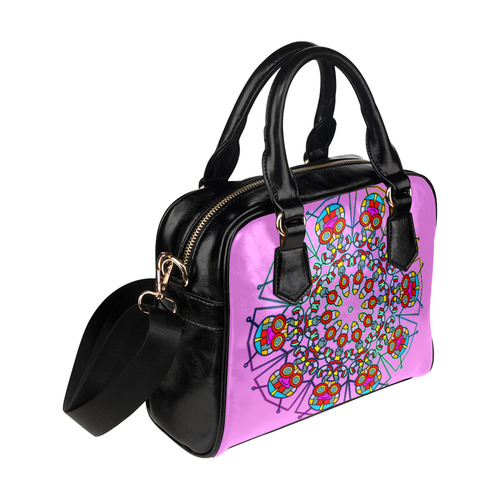 CRAZY HAPPY FREAK Mandala multicolored Shoulder Handbag (Model 1634)