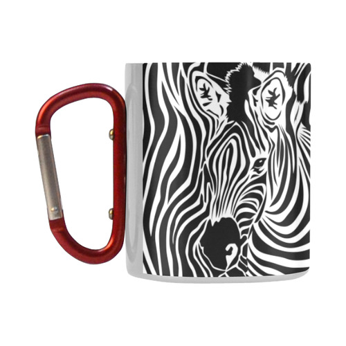 zebra opart, black and white Classic Insulated Mug(10.3OZ)