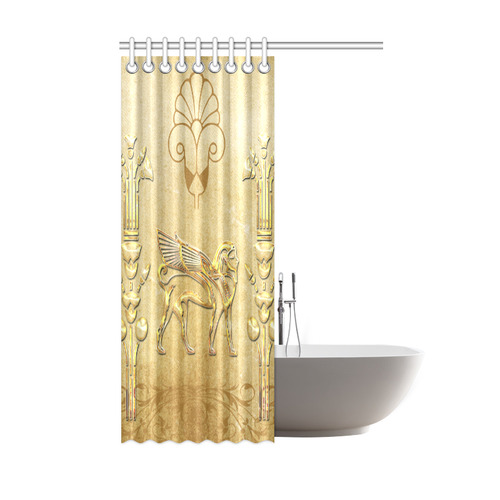 Wonderful egyptian sign in gold Shower Curtain 48"x72"