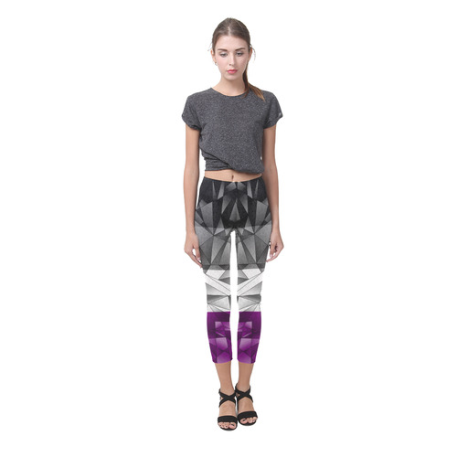 Abstract Asexual Flag Capri Legging (Model L02)