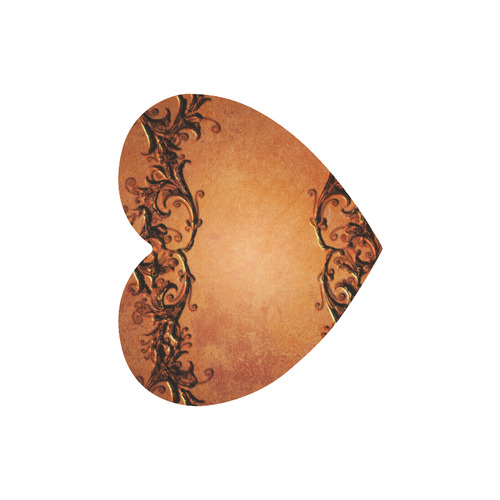 Decorative vintage design and floral elements Heart-shaped Mousepad