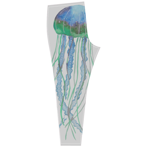 Watercolore JELLY FISH Blue Lilac Green Cassandra Women's Leggings (Model L01)