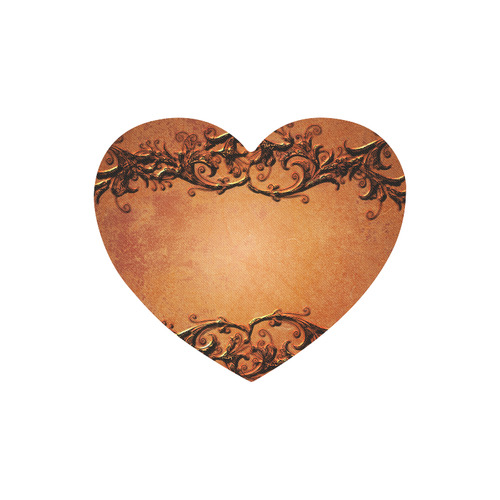 Decorative vintage design and floral elements Heart-shaped Mousepad
