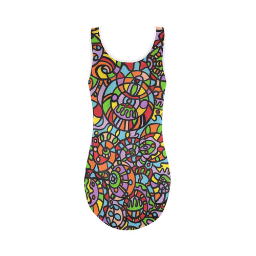 Curves and Spheres Vest One Piece Swimsuit (Model S04)
