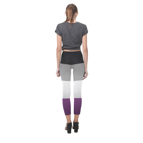 Asexual Pride Flag Capri Legging (Model L02)