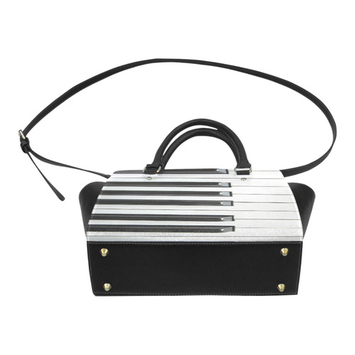3D Piano Keys Classic Shoulder Handbag (Model 1653)