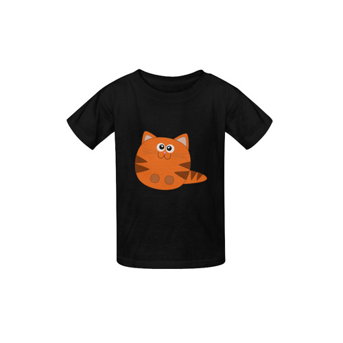 Cute Tiger Striped Kitty Cat Kid's  Classic T-shirt (Model T22)