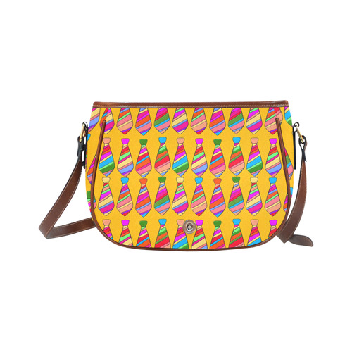 Popart Tie by Popart Lover Saddle Bag/Small (Model 1649) Full Customization