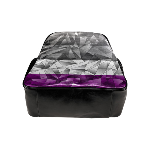 Abstract Asexual Flag Multi-Pockets Backpack (Model 1636)