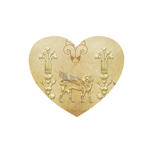 Wonderful egyptian sign in gold Heart-shaped Mousepad