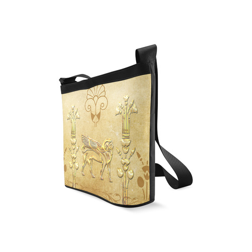 Wonderful egyptian sign in gold Crossbody Bags (Model 1613)