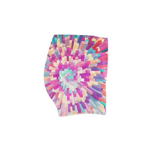 Colorful Exploding Blocks Briseis Skinny Shorts (Model L04)