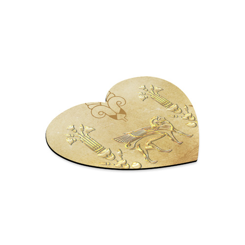 Wonderful egyptian sign in gold Heart-shaped Mousepad